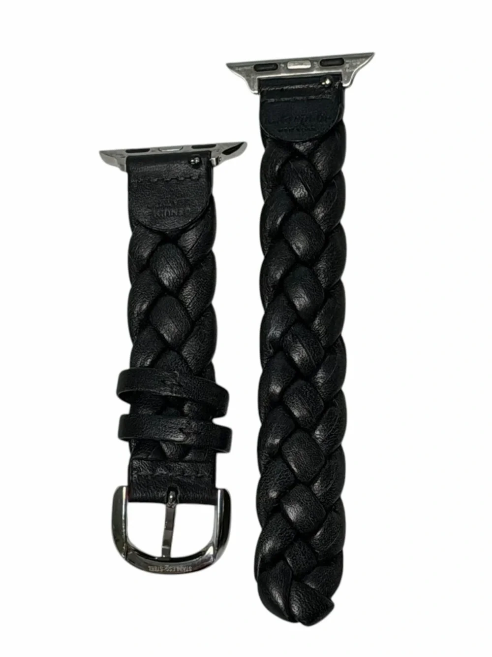 Kate Spade ♠️ NY Black Braided Leather Apple Watch Band in Box- 18mm SE